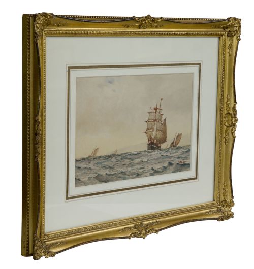 Watercolour by Fj Aldridge the Barque