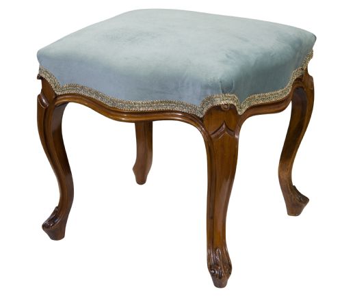 Victorian Walnut Stool on Cabriole Legs