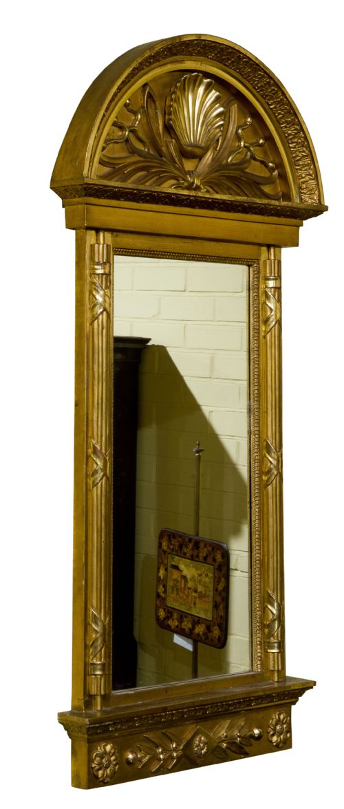Scandinavian Carved Giltwood Mirror