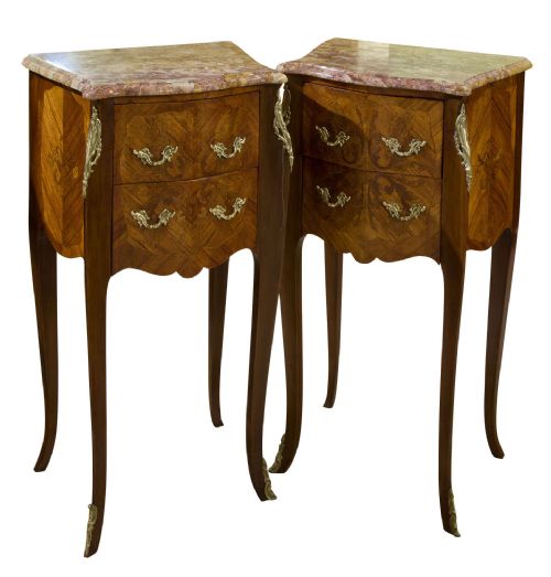 French Kingwood Bedside Cabinets