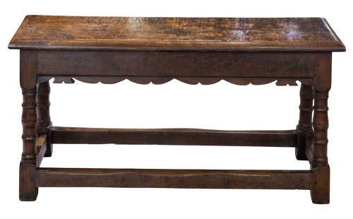 19th Century Long Oak Joint Stool