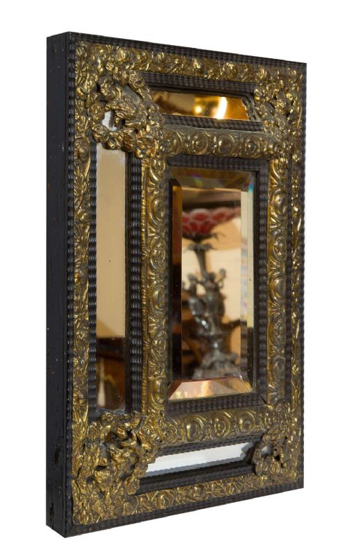 Flemish Cushion Frame Ebonised Mirror