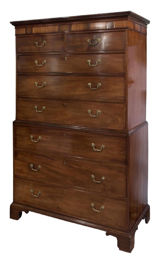 Georgian Mahogany Chest on Chest
