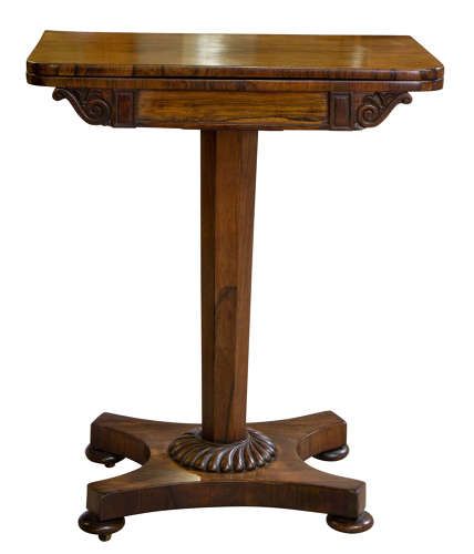 A Small Rosewood Card Table