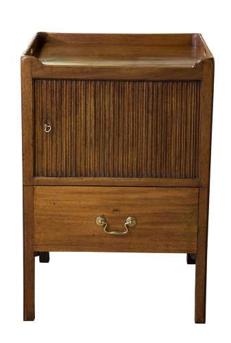 Georgian Mahogany Tambour Fronted Commode