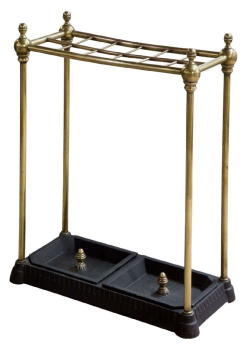 Victorian Brass Stand with Drip Pans