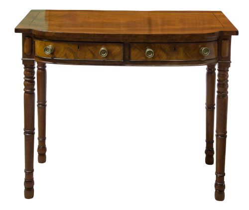 19thc Mahogany Bowfronted Side Table