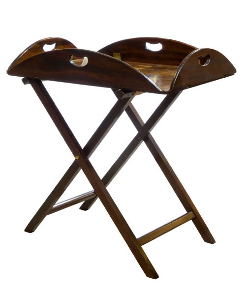 Regency Mahogany Butler's Tray with Folding Stand
