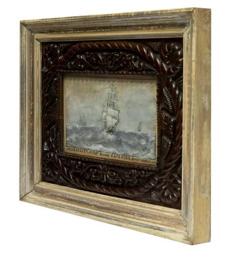 Pen and Wash Drawing of Barque Lufra (1889)