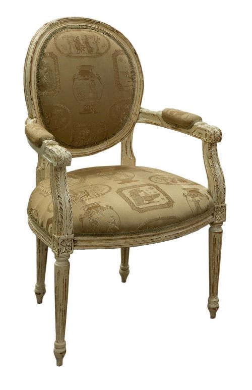 19thc French Open Arm Chair