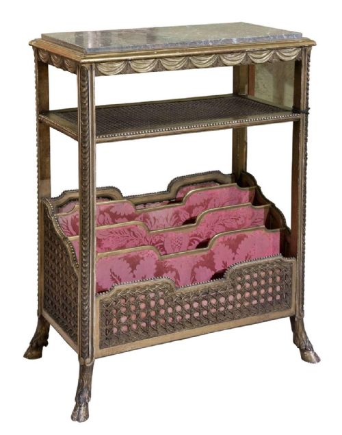 Late 20th Century French Giltwood Canterbury