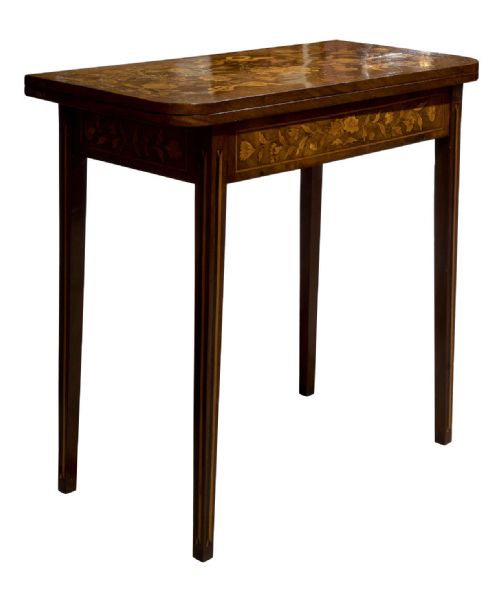 A Rectangular Dutch Marquetry Card Table C1820