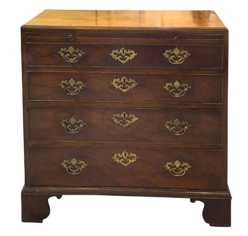 A Small Geo III Mahogany Caddy Top Chest