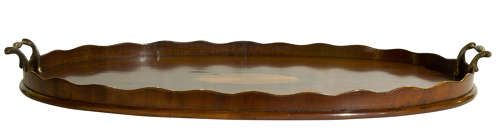 A Pretty 19th Century Tray with Wavy Surround