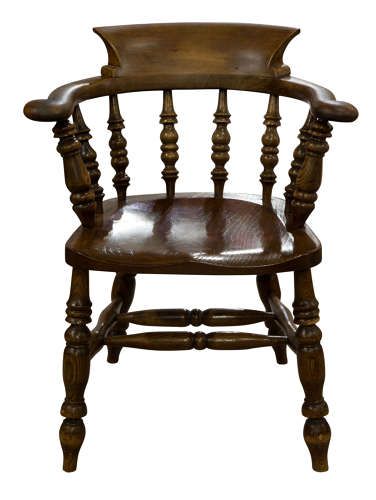 A Substantial Ash, Elm and Beech Smokers Bow/desk Chair
