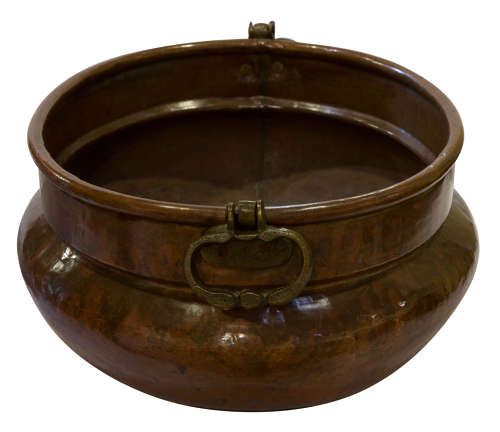 Continental Copper Oval Jardiniere