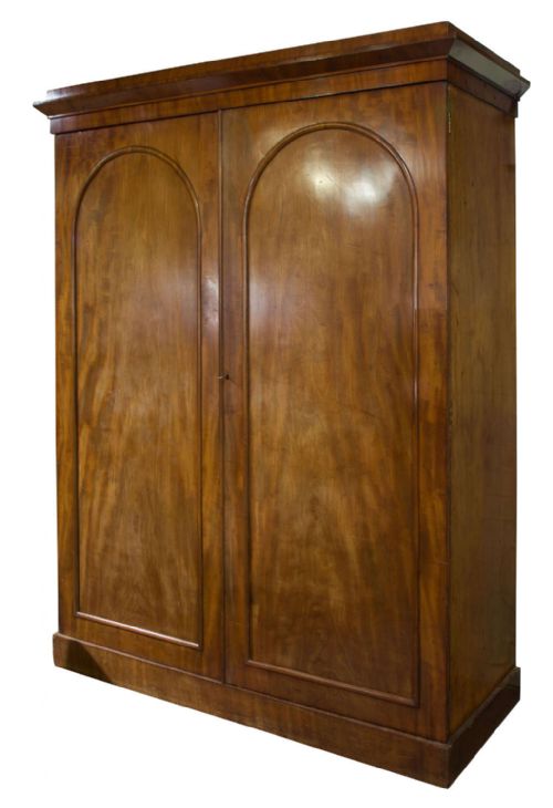 A Victorian 2 Door Mahogany Wardrobe