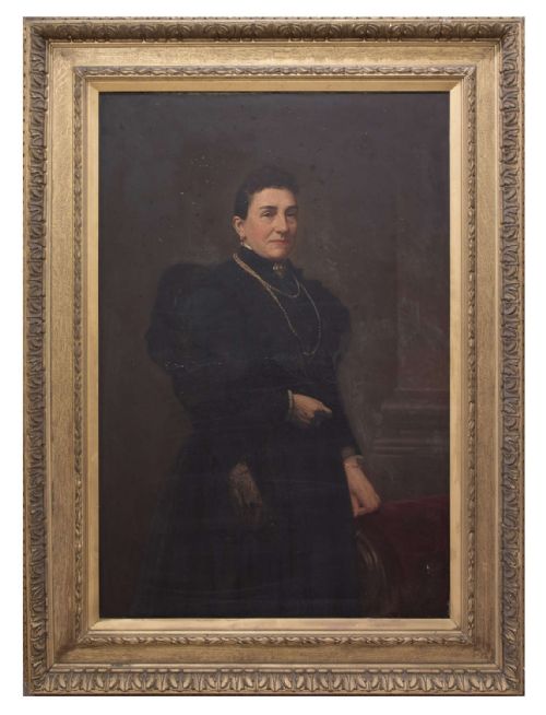 Large 19thcentury Portrait of a Lady in Gilt Frame C1870