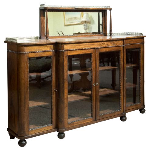 William IV Rosewood Breakfront Cabinet