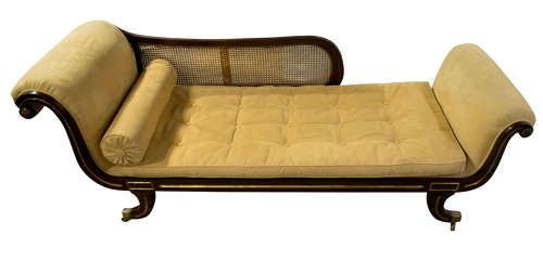 Regency Faux Rosewood Chaise Longue