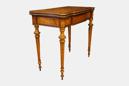 Marquetry Inlaid Card Table