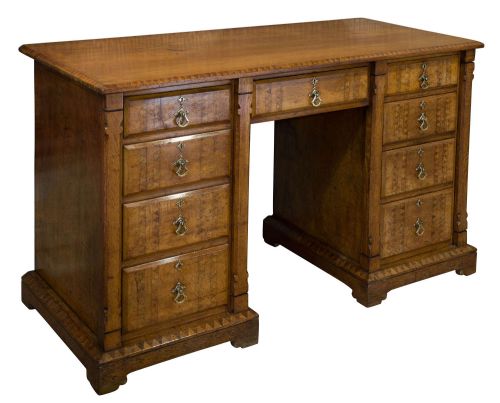 Light Oak Pedestal Desk