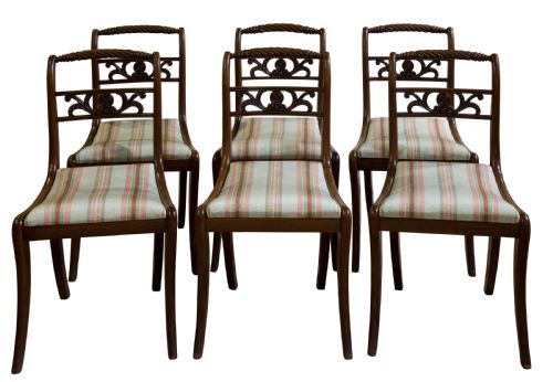 Set of 6 Regency Dining Chairs C1820