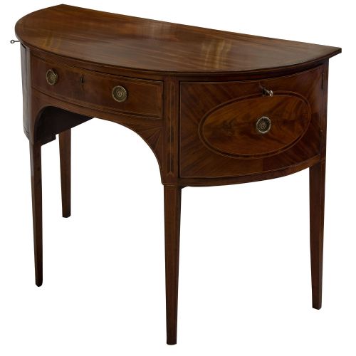 Georgian Mahogany Demi-lune Sideboard C1800