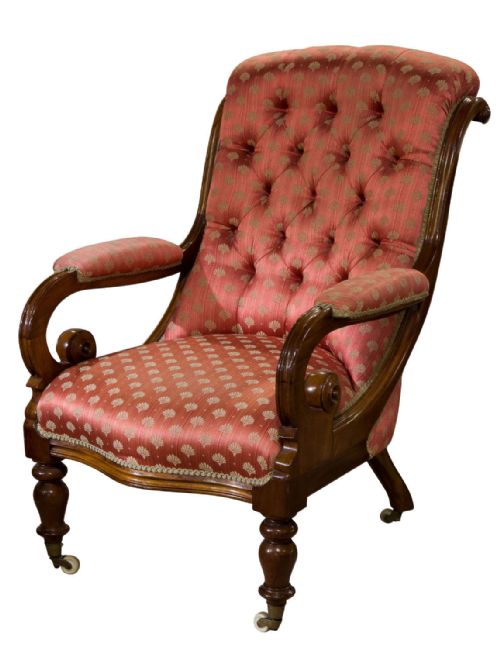 Victorian Mahogany Library Chair C1870