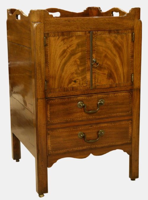 18th Century Mahogany Tray Top Night Table