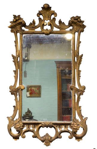 George III Style Carved Giltwood Mirror