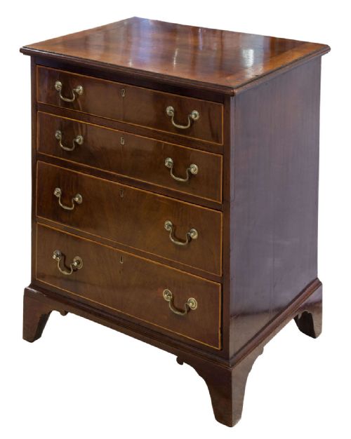 Small Mahogany 4 Drawer Chest C1870
