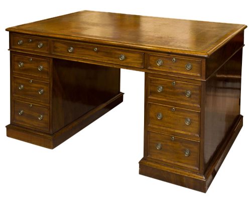 19thc Mahogany Partners Desk