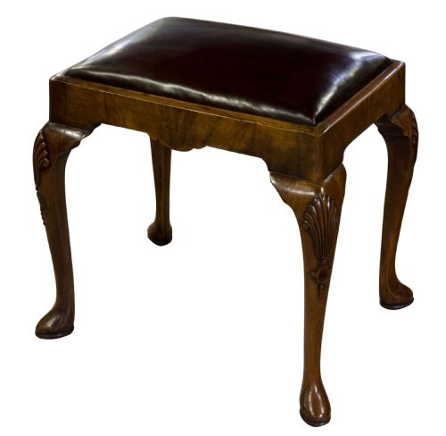 Walnut Queen Anne Style Stool C1910