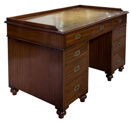Rare Naval Pedestal Desk C1900