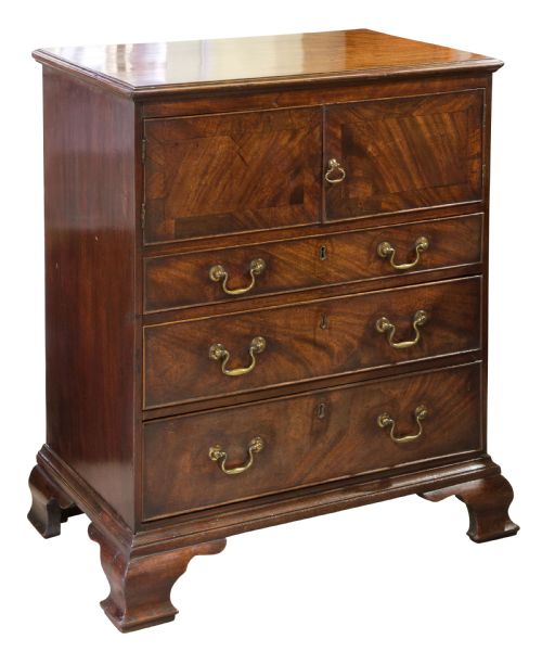 Geo III Mahogany Bedside Table C1780