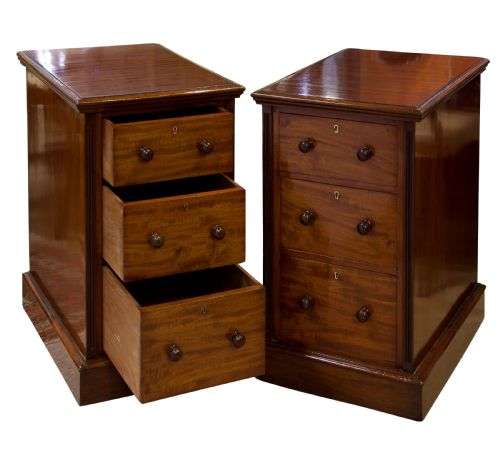 Pair of Mahogany Bedsides C1880