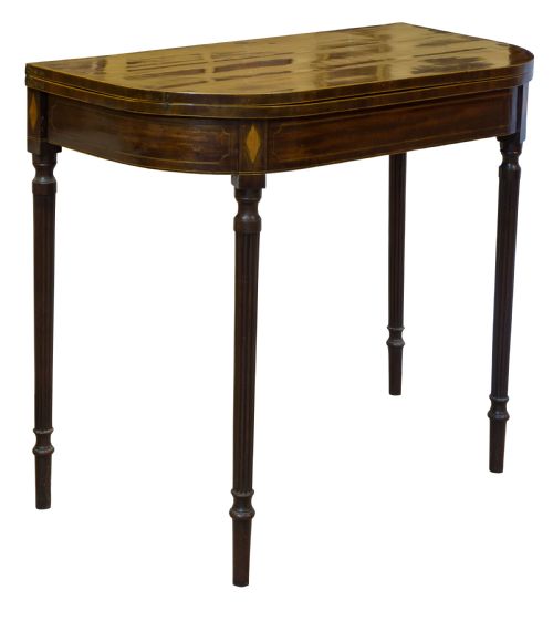 Regency Period Mahogany D Shaped Tea Table C1810