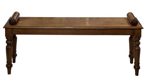 Mahogany Hall Seat Raised on Turned Legs C1850