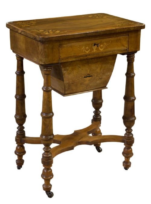Victorian Walnut Workbox
