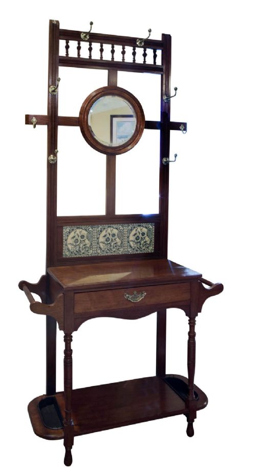 Walnut Hall Stand in the Manner of 'Schoobred' C1880
