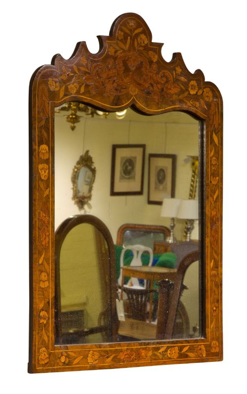 Dutch Marquetry Mirror Early 19thc