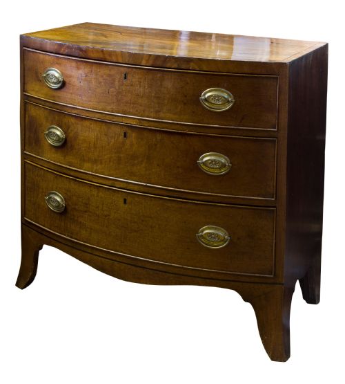 Regency Mahogany Bow Fronted Chest of Drawers