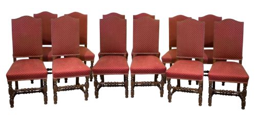Set of 12 17thcentury Style High Backed Chairs