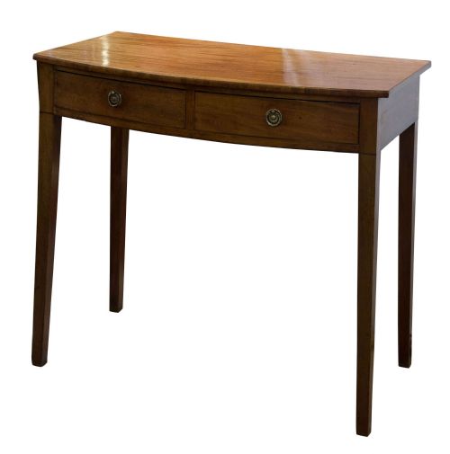 Mahogany 2 Drawer Bow-fronted Side Table