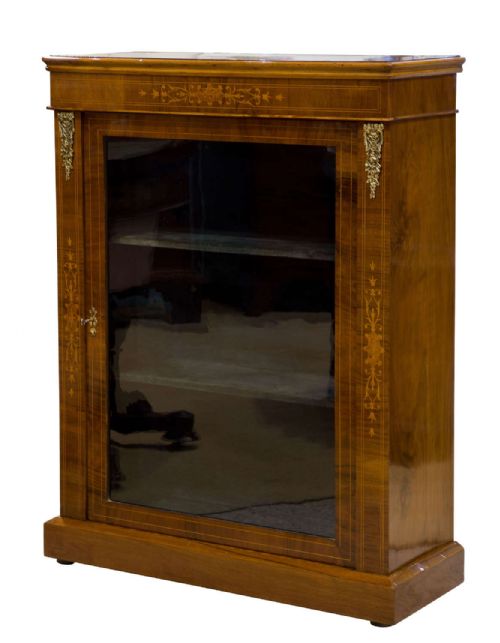 Victorian Inlaid Walnut Pier Cabinet