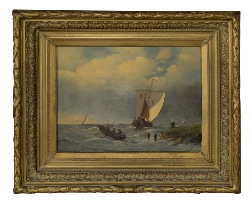 A Dutch Oil Seascape Painting