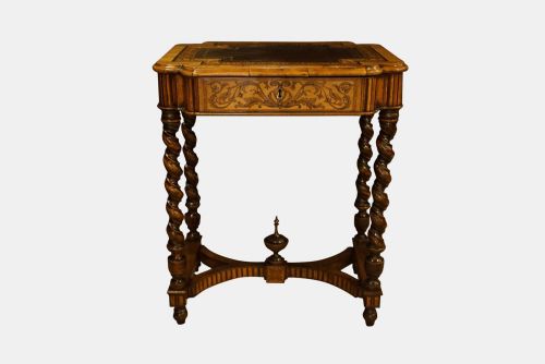 An Early 19th C Italian Satinwood & Marquetry Inlaid Side Table