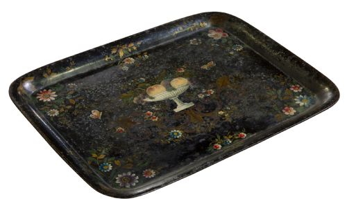 Very Decorative 19th Century French Tole Tray