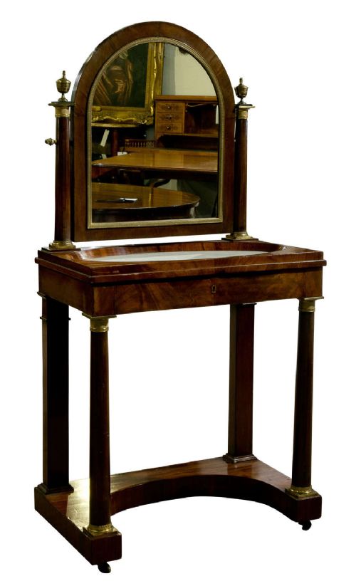 French Empire Mahogany Dressing Table